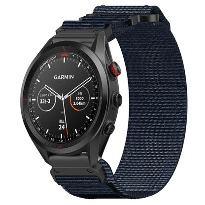 For Garmin Approach S62 22mm Nylon Hook And Loop Fastener Watch Band(Blue) by bashfashion