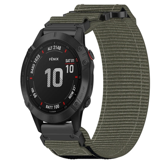 For Garmin Fenix 6 22mm Nylon Hook And Loop Fastener Watch Band(Grey) by bashfashion