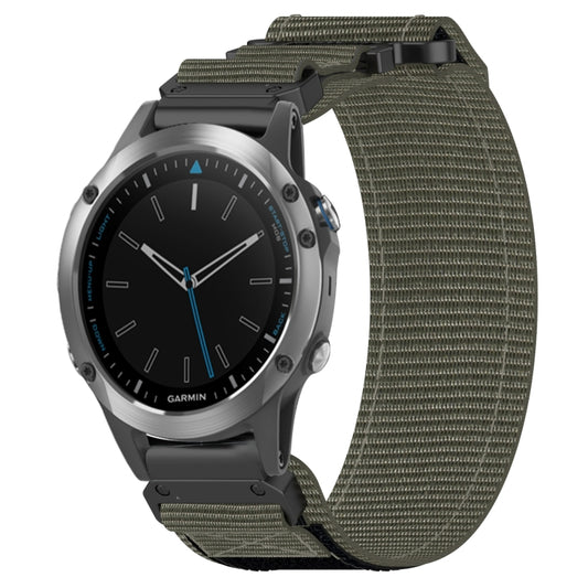 For Garmin Quatix 5 22mm Nylon Hook And Loop Fastener Watch Band(Grey) by bashfashion
