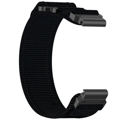 For Garmin Forerunner 965 22mm Nylon Hook And Loop Fastener Watch Band(Black) by bashfashion