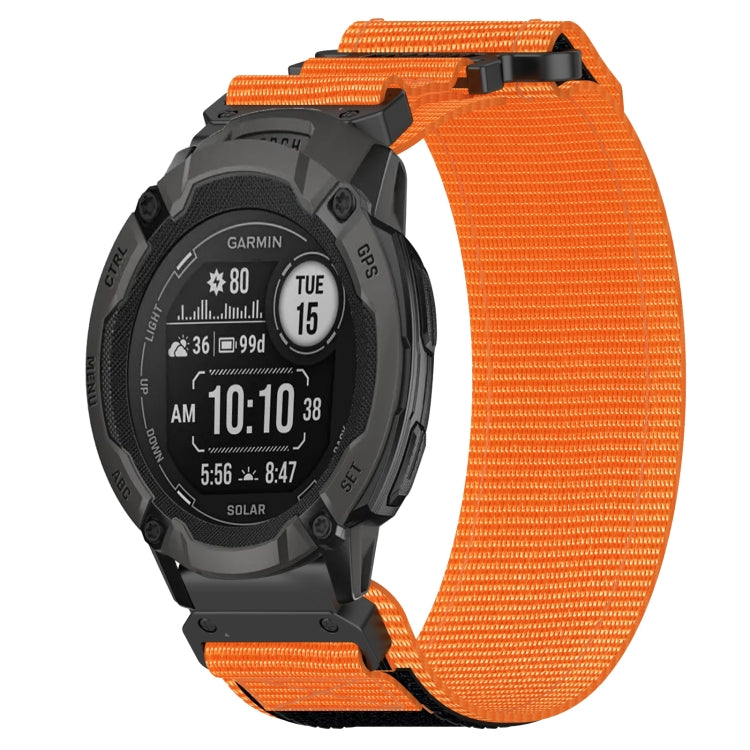 For Garmin Instinct 2 22mm Nylon Hook And Loop Fastener Watch Band(Orange) by bashfashion