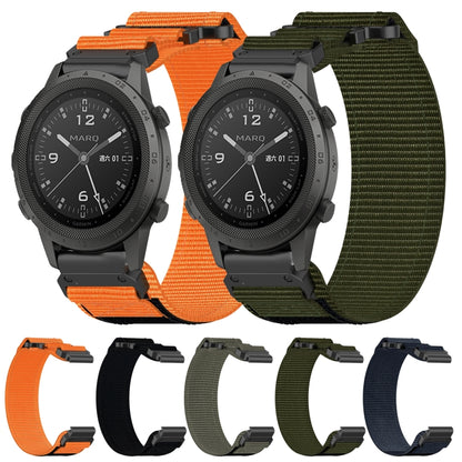 For Garmin Fenix 6 22mm Nylon Hook And Loop Fastener Watch Band(Grey) by bashfashion
