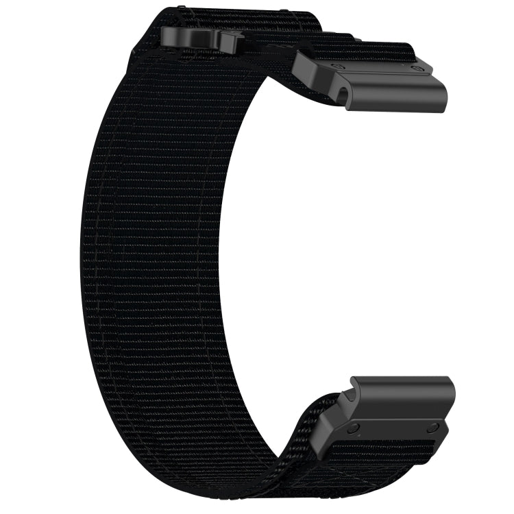 For Garmin Instinct 2X Solar 26mm Nylon Hook And Loop Fastener Watch Band(Black) by bashfashion