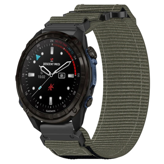 For Garmin Descent Mk3 43mm 20mm Nylon Hook And Loop Fastener Watch Band(Grey) by bashfashion