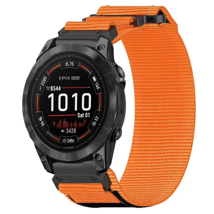 For Garmin Epix Pro 42mm 20mm Nylon Hook And Loop Fastener Watch Band(Orange) by bashfashion
