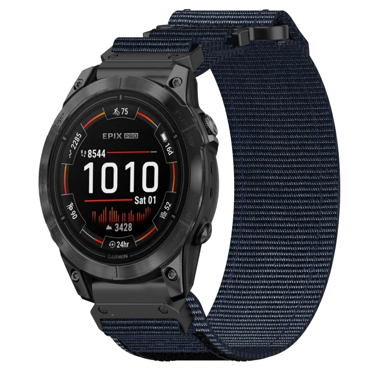 For Garmin Epix Pro 42mm 20mm Nylon Hook And Loop Fastener Watch Band(Blue) by bashfashion