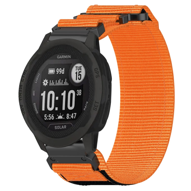 For Garmin Instinct 2S 20mm Nylon Hook And Loop Fastener Watch Band(Orange) by bashfashion
