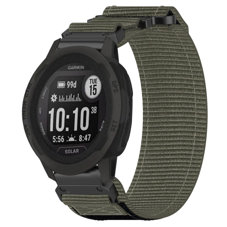 For Garmin Instinct 2S 20mm Nylon Hook And Loop Fastener Watch Band(Grey) by bashfashion