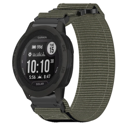 For Garmin Instinct 2S 20mm Nylon Hook And Loop Fastener Watch Band(Grey) by bashfashion