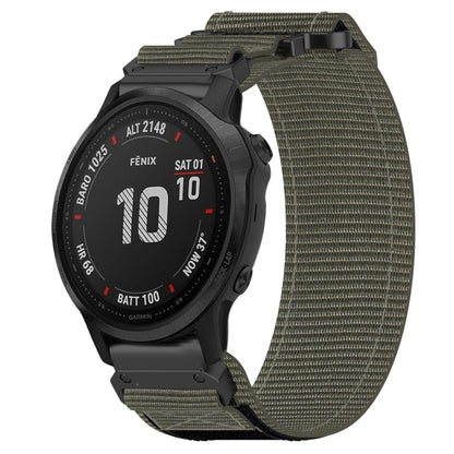 For Garmin Fenix 6S Pro 20mm Nylon Hook And Loop Fastener Watch Band(Grey) by bashfashion
