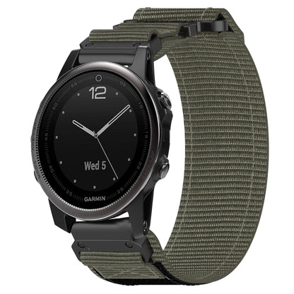 For Garmin Fenix 5S 20mm Nylon Hook And Loop Fastener Watch Band(Grey) by bashfashion