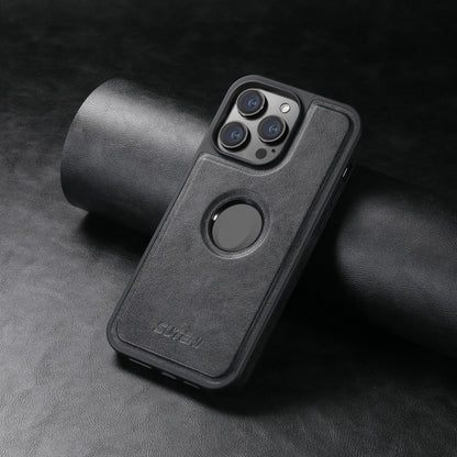 For iPhone 16 Pro Suteni G1 Magsafe Leather Back Phone Case(Black) by Suteni