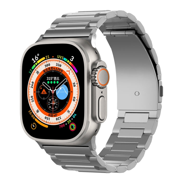 For Apple Watch Series 9 45mm I-Shaped Titanium Watch Band(Grey) by bashfashion