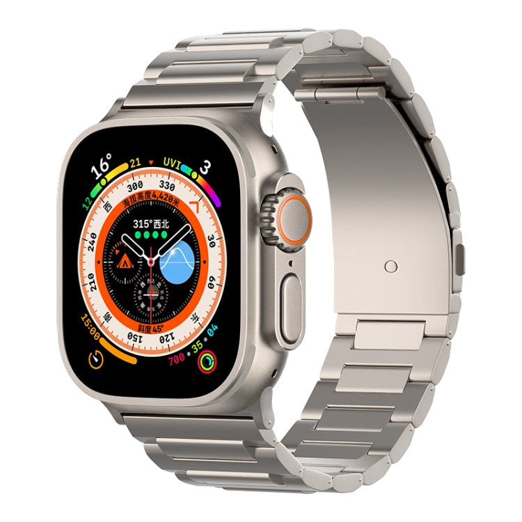 For Apple Watch SE 2022 44mm I-Shaped Titanium Watch Band(Titanium) by bashfashion