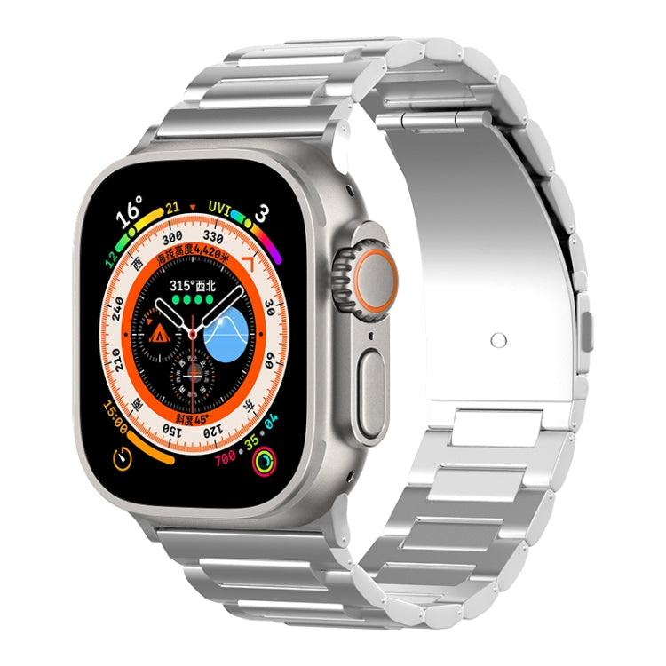 For Apple Watch SE 2022 44mm I-Shaped Titanium Watch Band(Sliver) by bashfashion