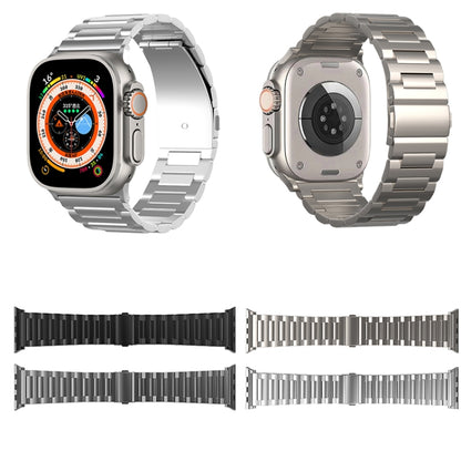 For Apple Watch Series 7 45mm I-Shaped Titanium Watch Band(Grey) by bashfashion