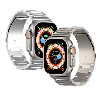 For Apple Watch SE 2022 44mm I-Shaped Titanium Watch Band(Grey) by bashfashion