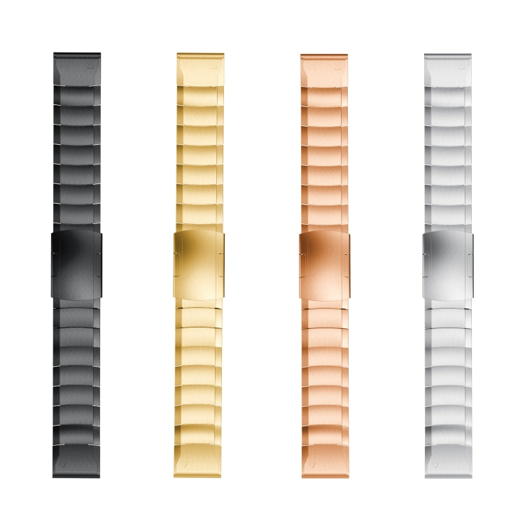 For Garmin Fenix 7S Pro 42mm Tortoise Shell 20mm Stainless Steel Watch Band(Gold) by bashfashion