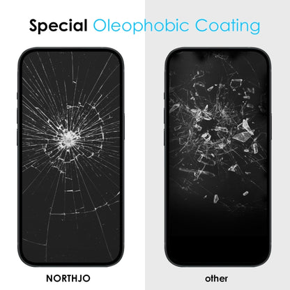 For iPhone 15 Plus NORTHJO A++ 28 Degree Privacy Full Glue Silk Printing Tempered Glass Film by NORTHJO