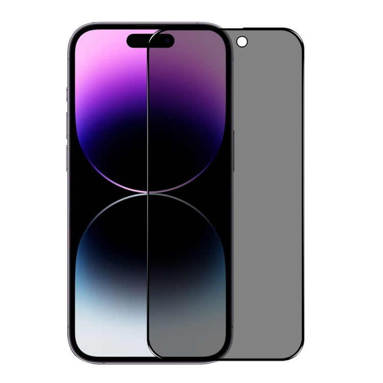 For iPhone 14 Pro NORTHJO A++ 28 Degree Privacy Full Glue Silk Printing Tempered Glass Film by NORTHJO