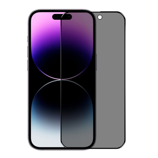 For iPhone 14 Pro NORTHJO A++ 28 Degree Privacy Full Glue Silk Printing Tempered Glass Film by NORTHJO