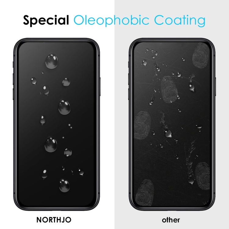 For iPhone 11 / XR NORTHJO A++ 28 Degree Privacy Full Glue Silk Printing Tempered Glass Film by NORTHJO