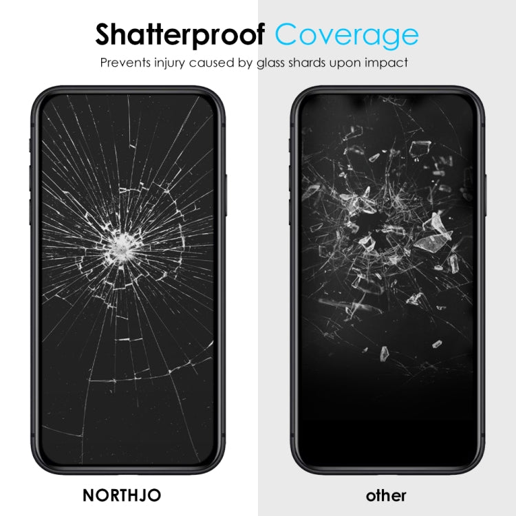 For iPhone 11 / XR NORTHJO A++ 28 Degree Privacy Full Glue Silk Printing Tempered Glass Film by NORTHJO