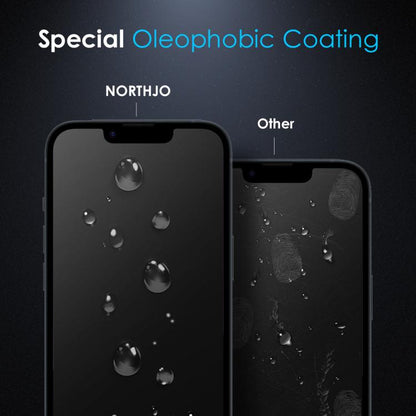 For iPhone 16e NORTHJO A++ 28 Degree Privacy Full Glue Silk Printing Tempered Glass Film by NORTHJO