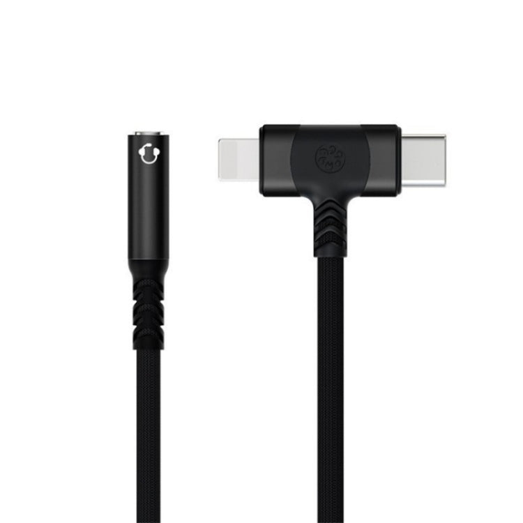 JS-65 Male to 3.5mm Audio Female Headphone Adapter Cable Cord(Black) by bashfashion