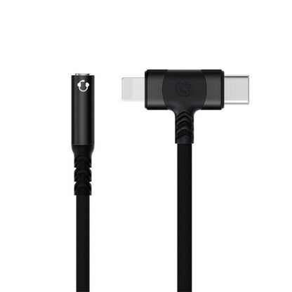 JS-65 Male to 3.5mm Audio Female Headphone Adapter Cable Cord(Black) by bashfashion