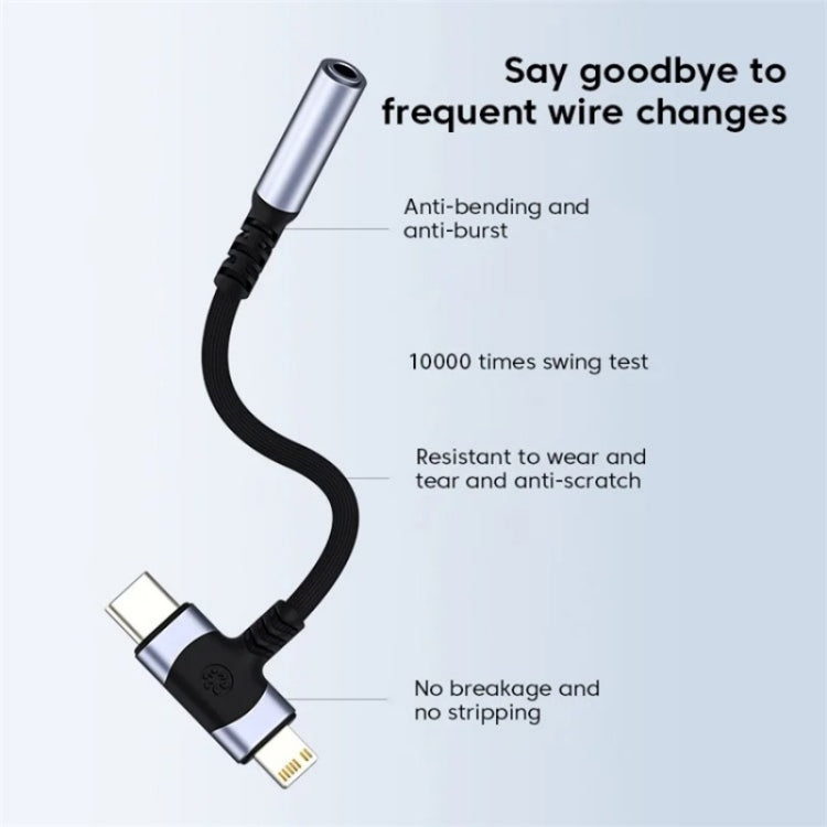 JS-65 Male to 3.5mm Audio Female Headphone Adapter Cable Cord(Black) by bashfashion