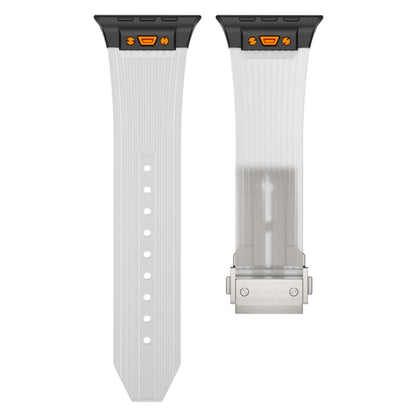 For Apple Watch Series 4 44mm Transparent Silicone Watch Band(Black Transparent) by bashfashion