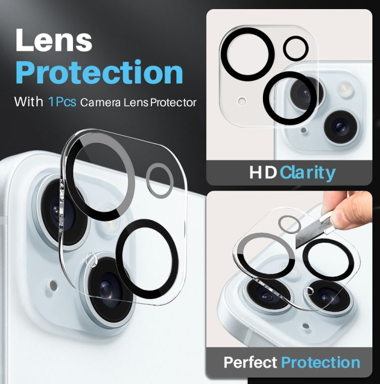 For iPhone 15 Plus NORTHJO 3 in 1 Magsafe Clear Phone Case with Screen Film + Rear Lens Film by NORTHJO