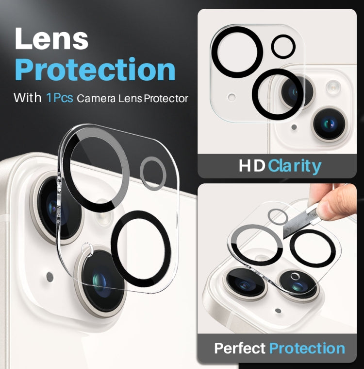 For iPhone 14 NORTHJO 3 in 1 Magsafe Clear Phone Case with Screen Film + Rear Lens Film by NORTHJO