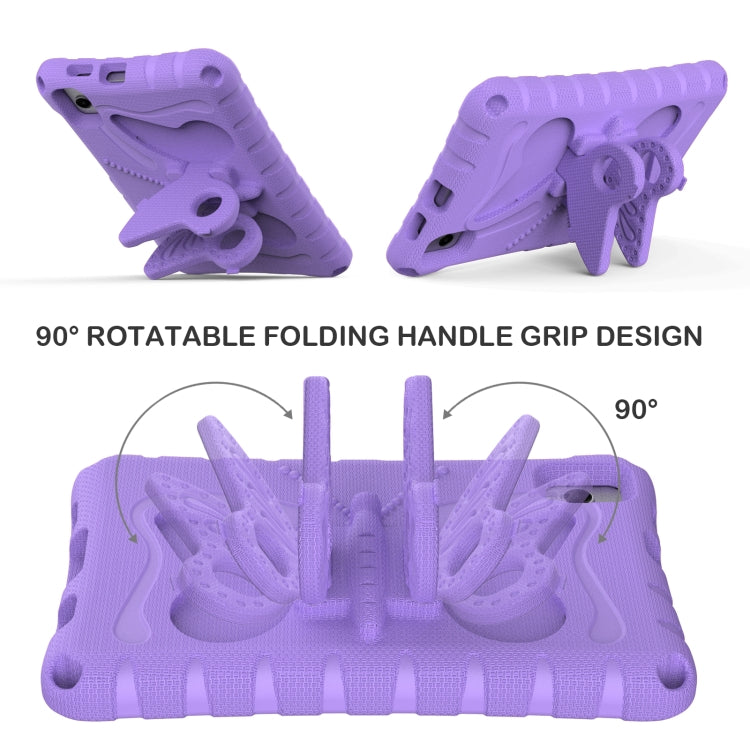 For Samsung Galaxy Tab A 8.0 T290 2019 Butterfly Bracket EVA Shockproof Tablet Case(Light Purple) by bashfashion