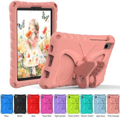 For Samsung Galaxy Tab A7 Lite T220 Butterfly Bracket EVA Shockproof Tablet Case(Pink Orange) by bashfashion