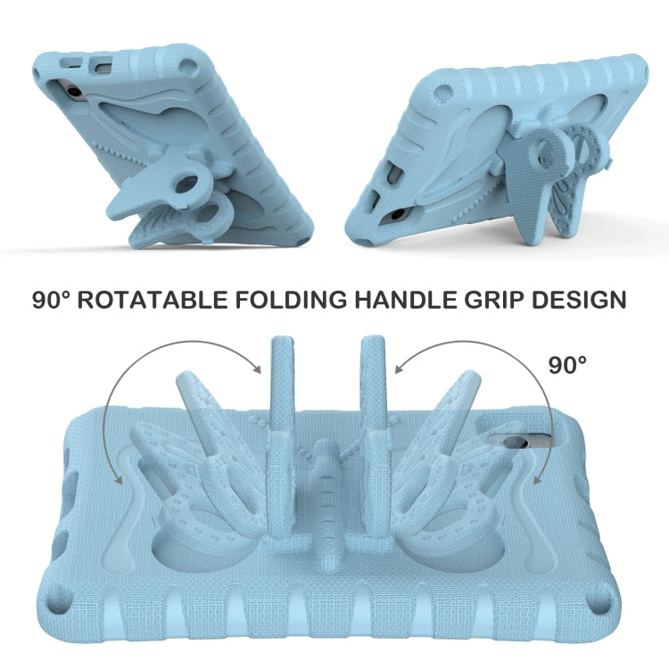 For Samsung Galaxy Tab A7 Lite T220 Butterfly Bracket EVA Shockproof Tablet Case(Light Blue) by bashfashion