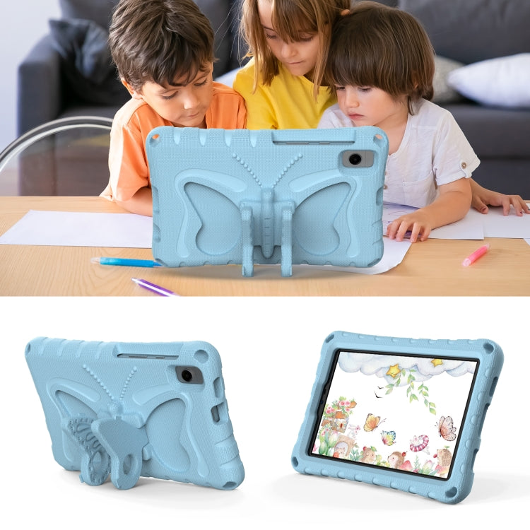 For Samsung Galaxy Tab A7 Lite T220 Butterfly Bracket EVA Shockproof Tablet Case(Light Blue) by bashfashion