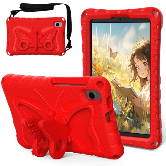 For Samsung Galaxy Tab A7 Lite T220 Butterfly Bracket EVA Shockproof Tablet Case(Red) by bashfashion