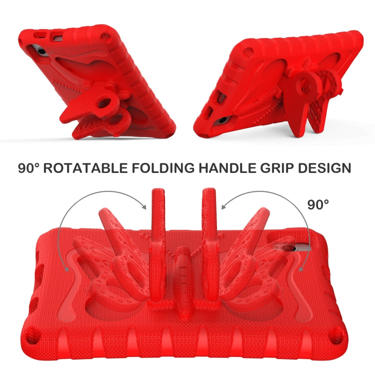 For Samsung Galaxy Tab A7 Lite T220 Butterfly Bracket EVA Shockproof Tablet Case(Red) by bashfashion