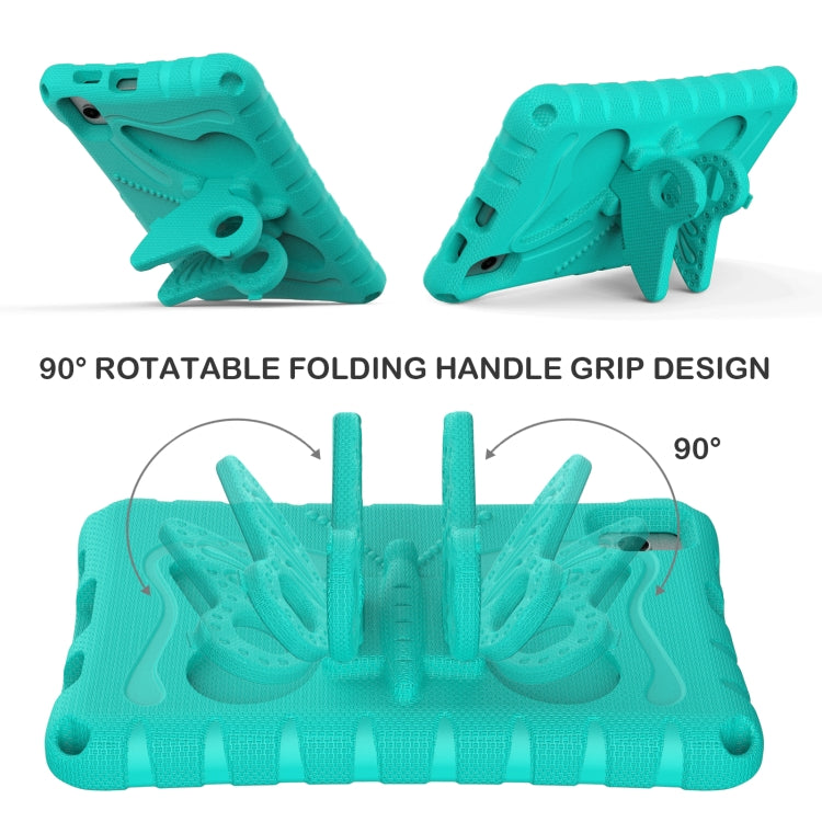 For Samsung Galaxy Tab A7 Lite T220 Butterfly Bracket EVA Shockproof Tablet Case(Mint Green) by bashfashion