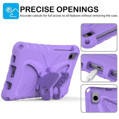 For Samsung Galaxy Tab A11 / A9 Butterfly Bracket EVA Shockproof Tablet Case(Light Purple) by bashfashion