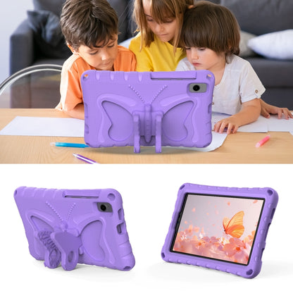 For Samsung Galaxy Tab A11 / A9 Butterfly Bracket EVA Shockproof Tablet Case(Light Purple) by bashfashion