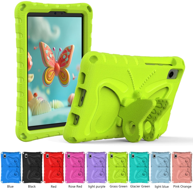 For Samsung Galaxy Tab A11 / A9 Butterfly Bracket EVA Shockproof Tablet Case(Grass Green) by bashfashion