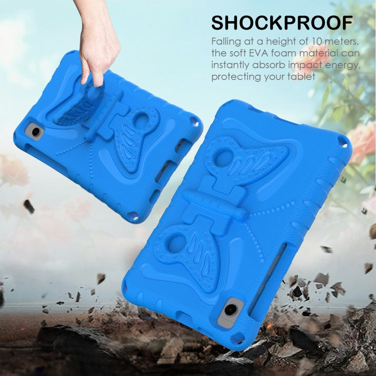 For Samsung Galaxy Tab A11 / A9 Butterfly Bracket EVA Shockproof Tablet Case(Blue) by bashfashion
