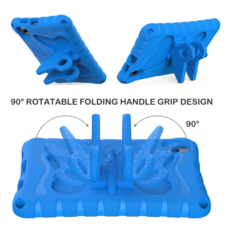 For Samsung Galaxy Tab A11 / A9 Butterfly Bracket EVA Shockproof Tablet Case(Blue) by bashfashion