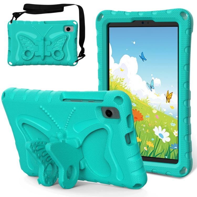 For Samsung Galaxy Tab A11 / A9 Butterfly Bracket EVA Shockproof Tablet Case(Mint Green) by bashfashion