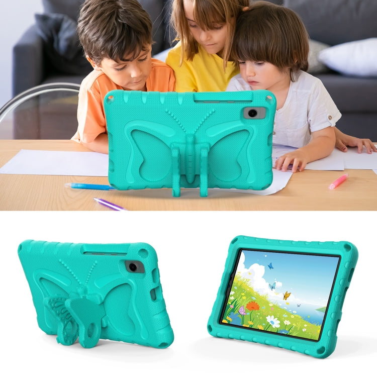 For Samsung Galaxy Tab A11 / A9 Butterfly Bracket EVA Shockproof Tablet Case(Mint Green) by bashfashion