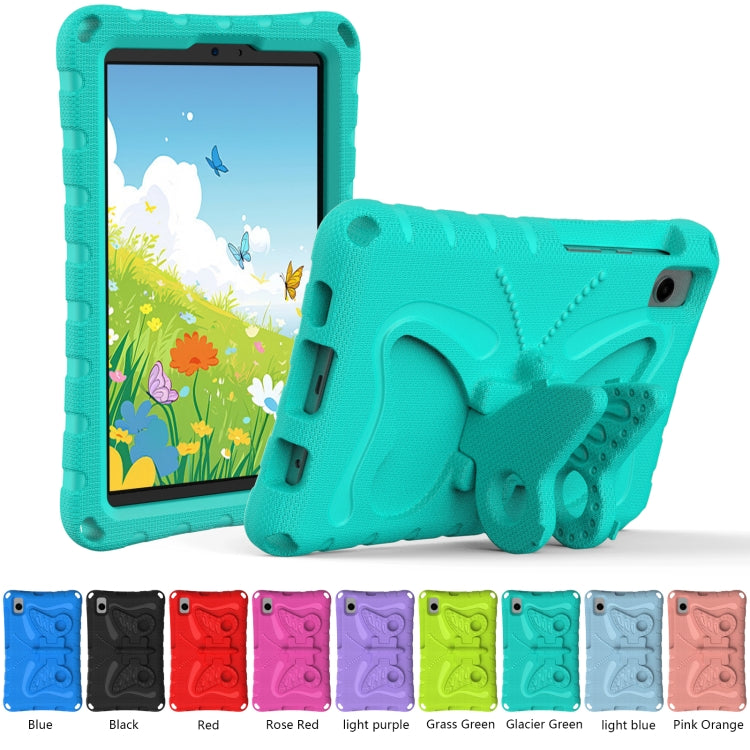 For Samsung Galaxy Tab A11 / A9 Butterfly Bracket EVA Shockproof Tablet Case(Mint Green) by bashfashion