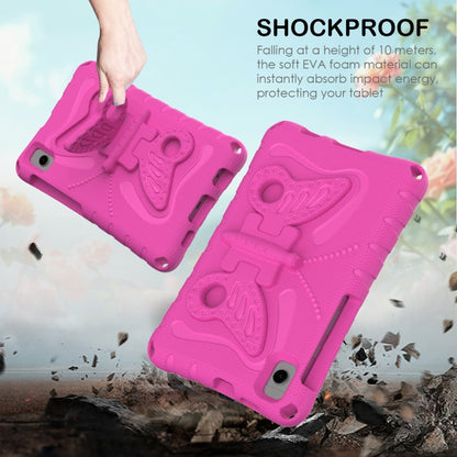 For Samsung Galaxy Tab A11 / A9 Butterfly Bracket EVA Shockproof Tablet Case(Rose Red) by bashfashion